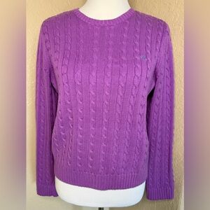 Ralph Lauren Purple Cable Knit Sweater